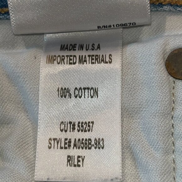 AGOLDE RILEY HIGH RISE STRAIGHT DISTRESSED LIGHT WASH BLUE DENIM JEANS - SIZE 26 - Picture 10 of 13